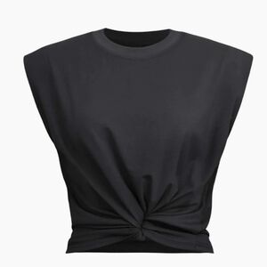 NWT 🌟 Black Micas Sleeveless T-shirt Top Size Medium